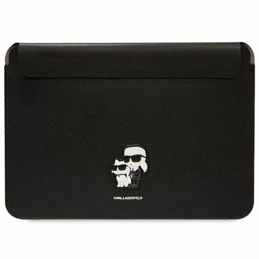 Karl Lagerfeld laptop case 14" Saffiano Karl & Choupette - Black