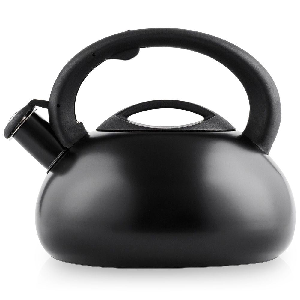 Kettle: Automatic Whistle, Stainless Steel, Matte Black