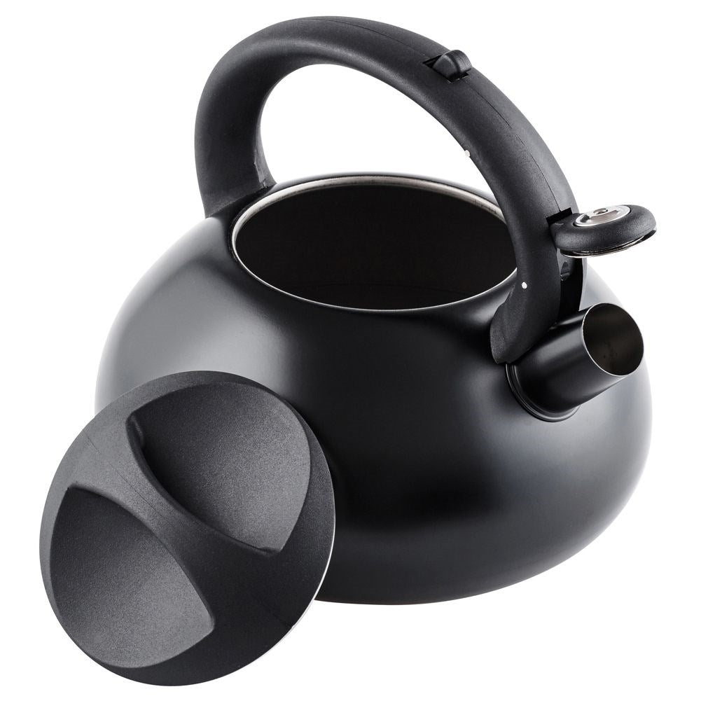 Kettle: Automatic Whistle, Stainless Steel, Matte Black
