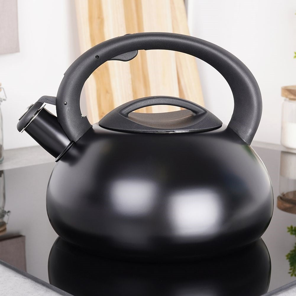 Kettle: Automatic Whistle, Stainless Steel, Matte Black