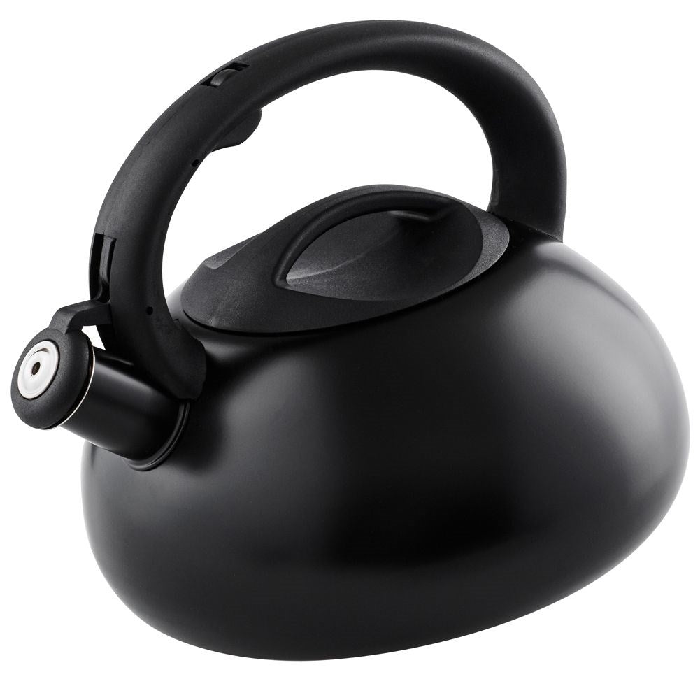 Kettle: Automatic Whistle, Stainless Steel, Matte Black
