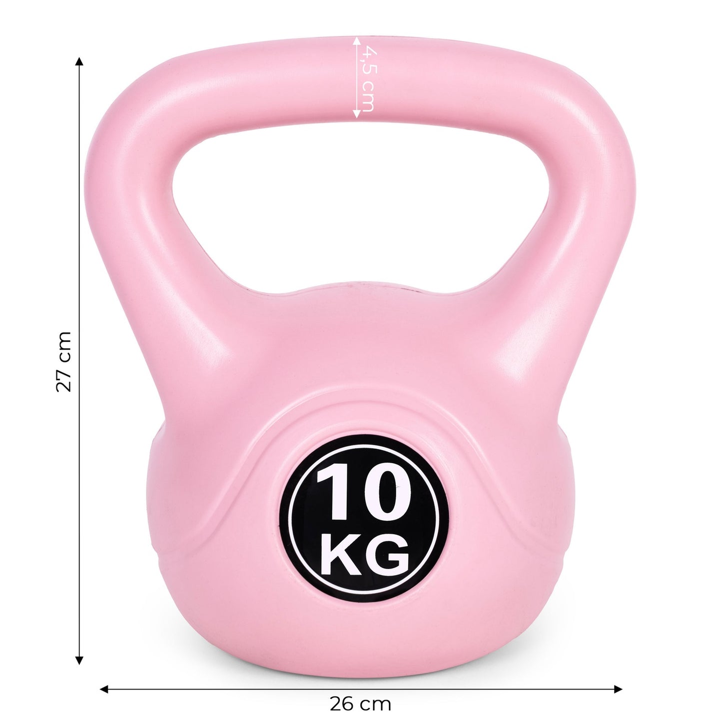 Kettlebell 10 kg for exercise, dumbbell, weight ball, fitness load, pink, ModernHome