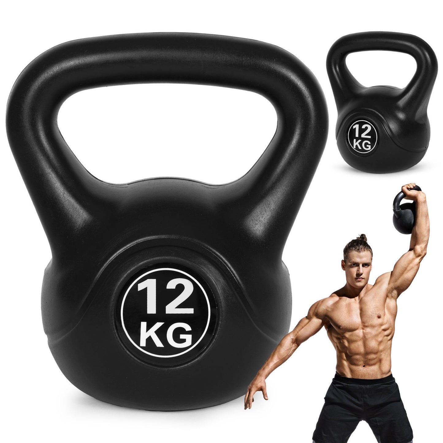 Kettlebell 12 kg for exercise, dumbbell, weight ball, fitness load, ModernHome