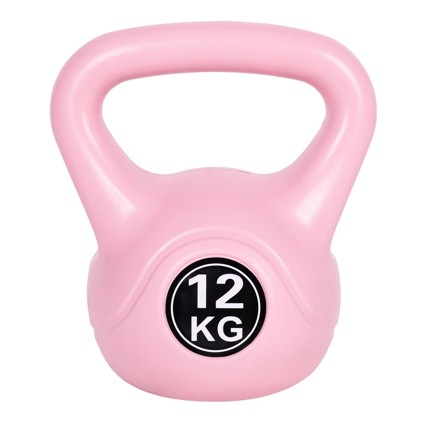 Kettlebell 12 kg for exercise, dumbbell, weight ball, fitness load, pink, ModernHome