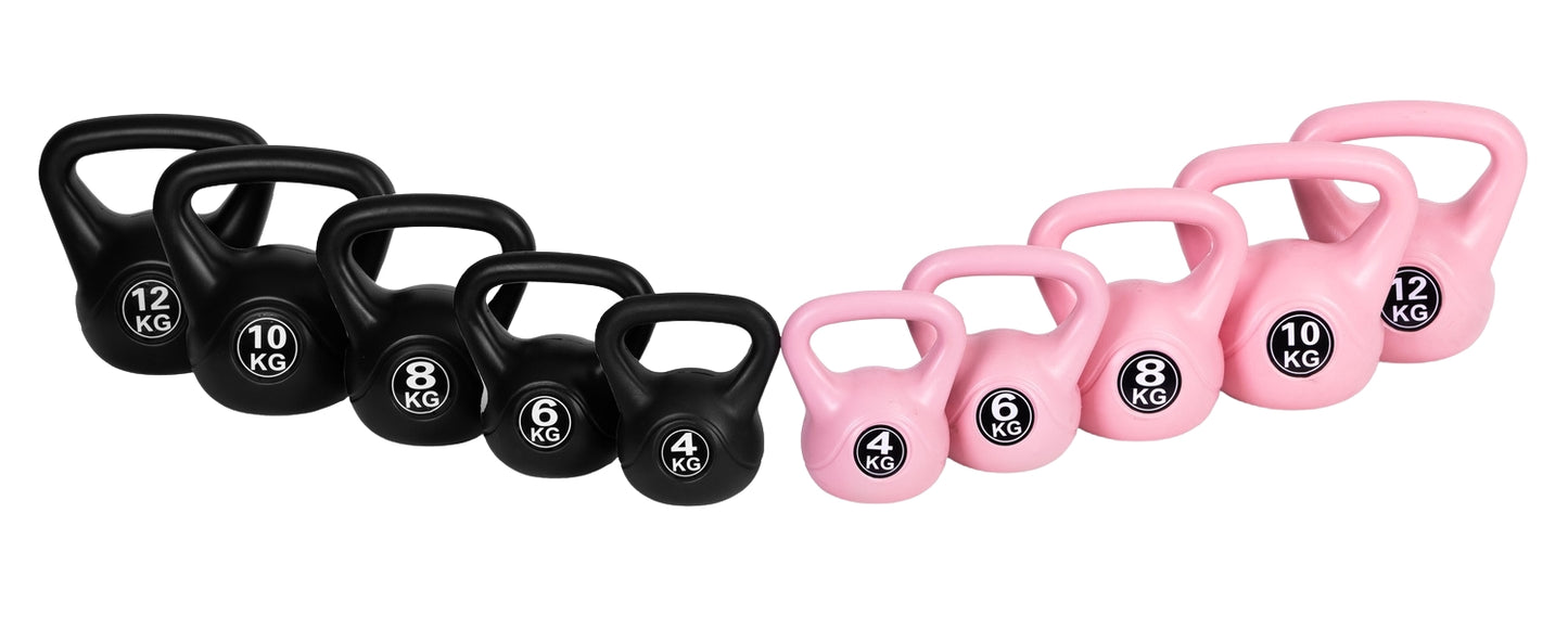 Kettlebell 12 kg for exercise, dumbbell, weight ball, fitness load, pink, ModernHome