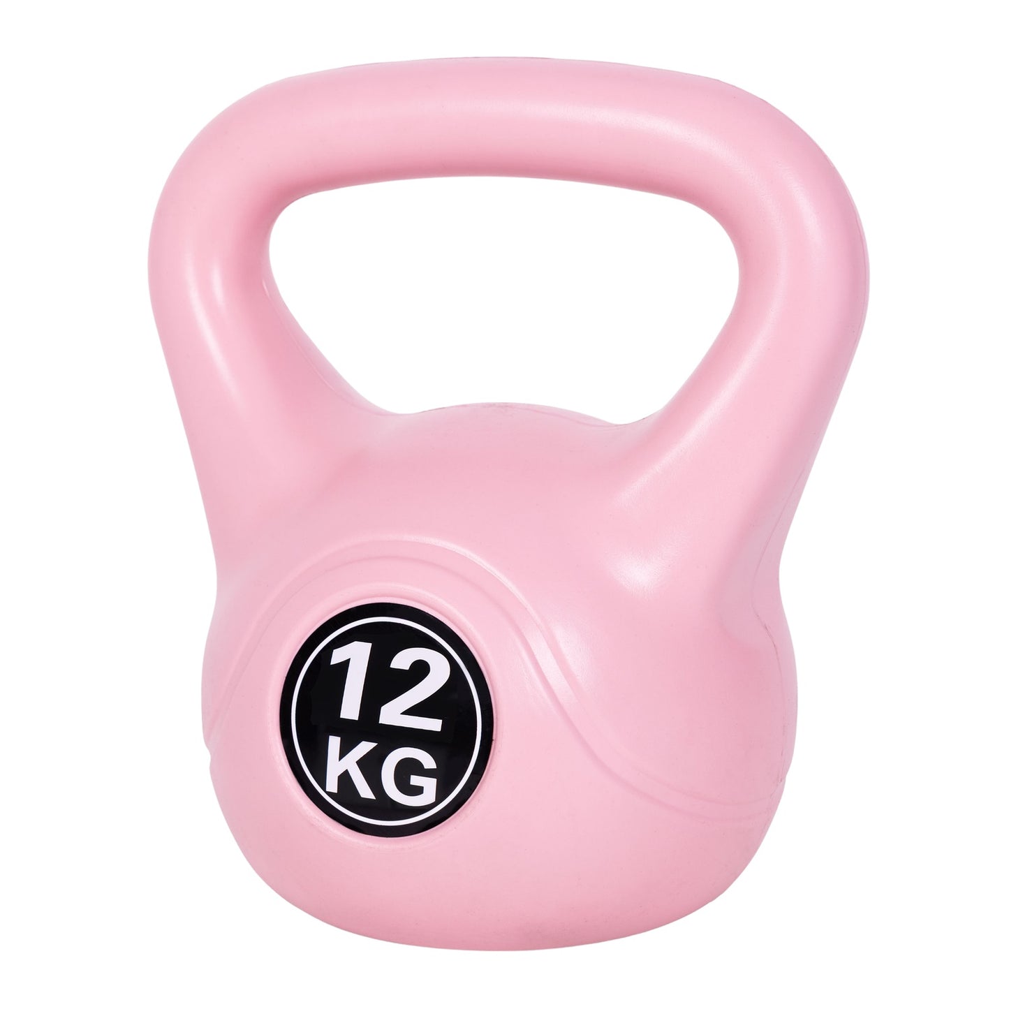 Kettlebell 12 kg for exercise, dumbbell, weight ball, fitness load, pink, ModernHome