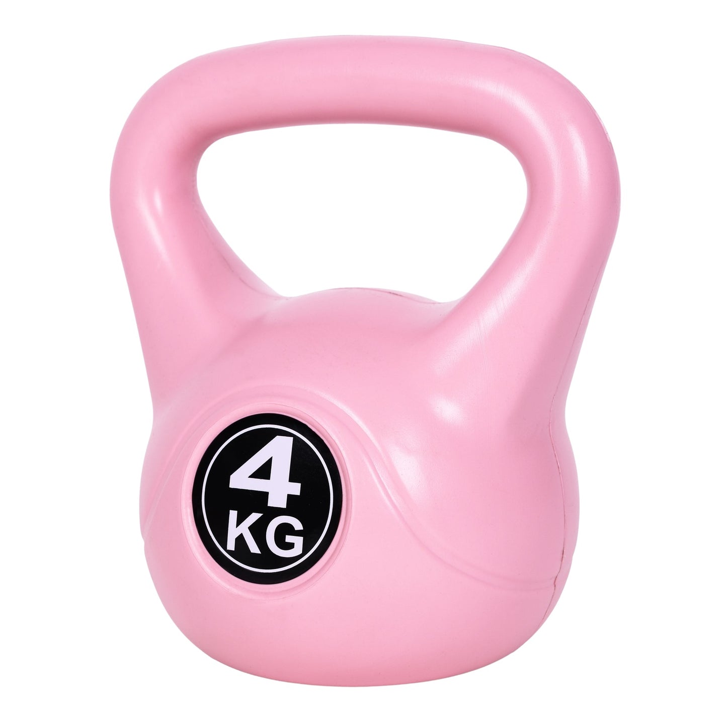 Kettlebell 4 kg for exercise, dumbbell, weight ball, fitness load, pink, ModernHome