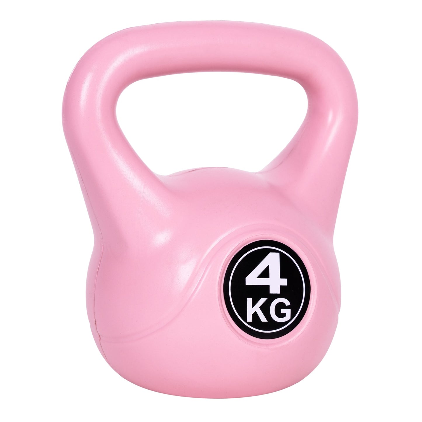 Kettlebell 4 kg for exercise, dumbbell, weight ball, fitness load, pink, ModernHome
