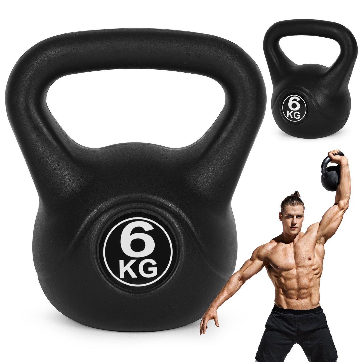 Kettlebell 6 kg for exercise, dumbbell, weight ball, fitness load, ModernHome