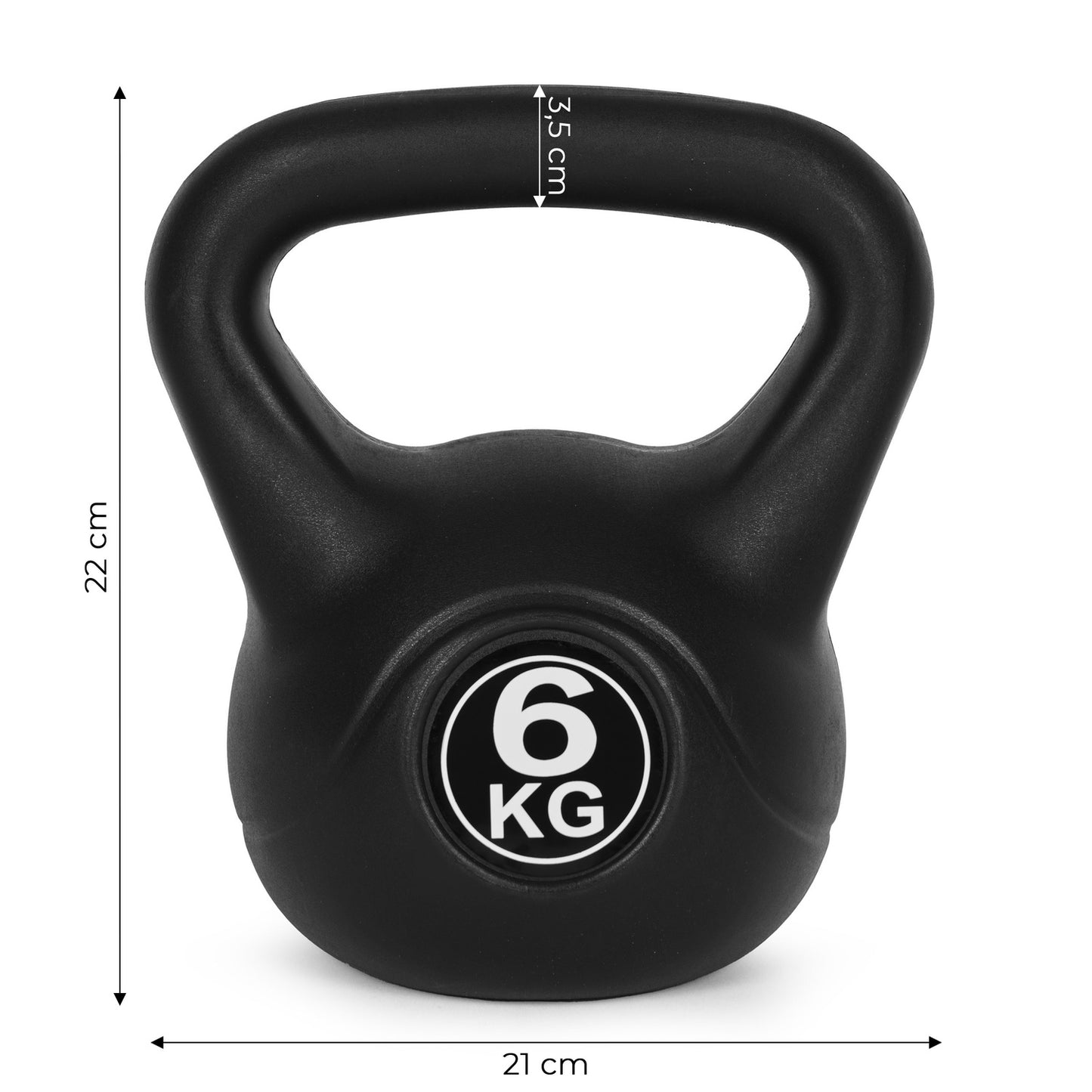 Kettlebell 6 kg for exercise, dumbbell, weight ball, fitness load, ModernHome