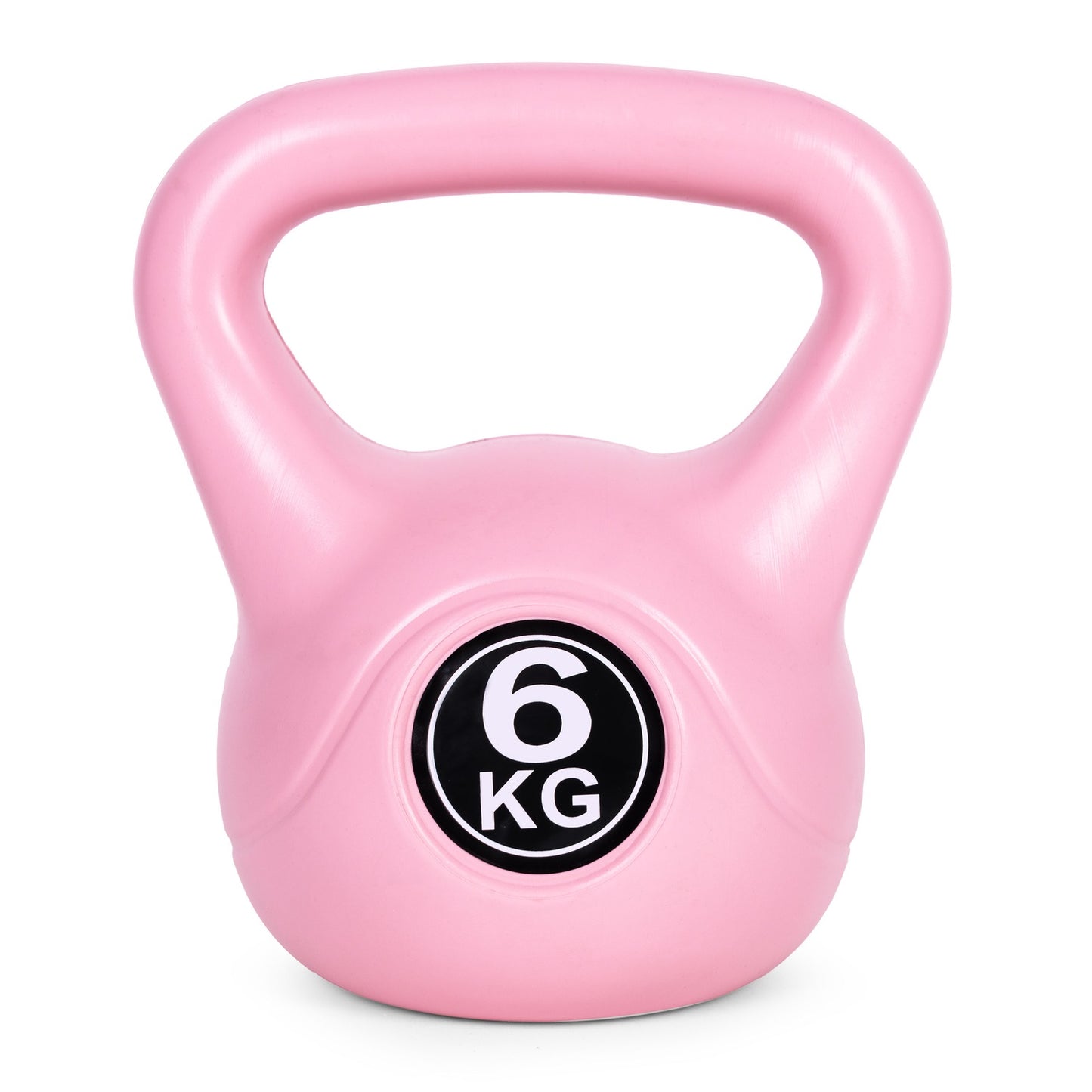 Kettlebell 6 kg for exercise, dumbbell, weight ball, fitness load, pink, ModernHome