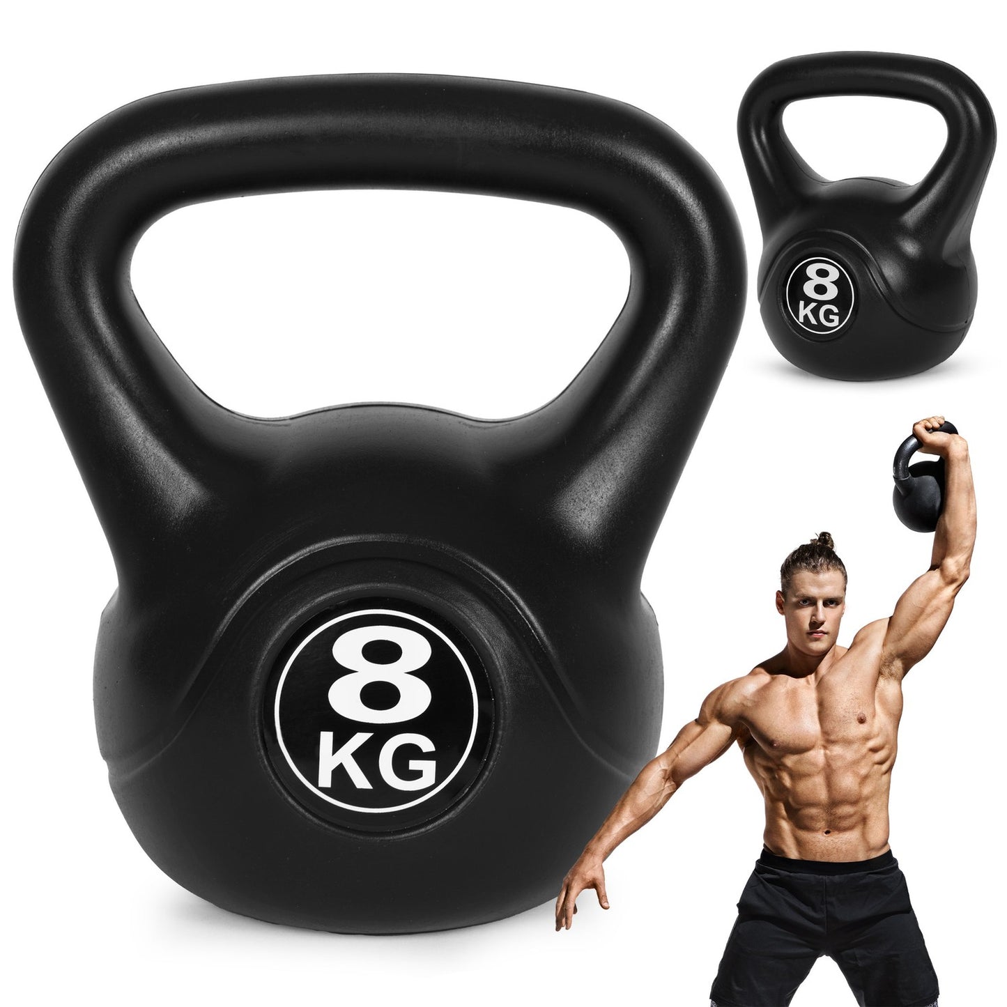 Kettlebell 8 kg for exercise, dumbbell, weight ball, fitness load, ModernHome