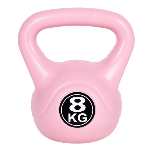 Kettlebell 8 kg for exercise, dumbbell, weight ball, fitness load, pink, ModernHome