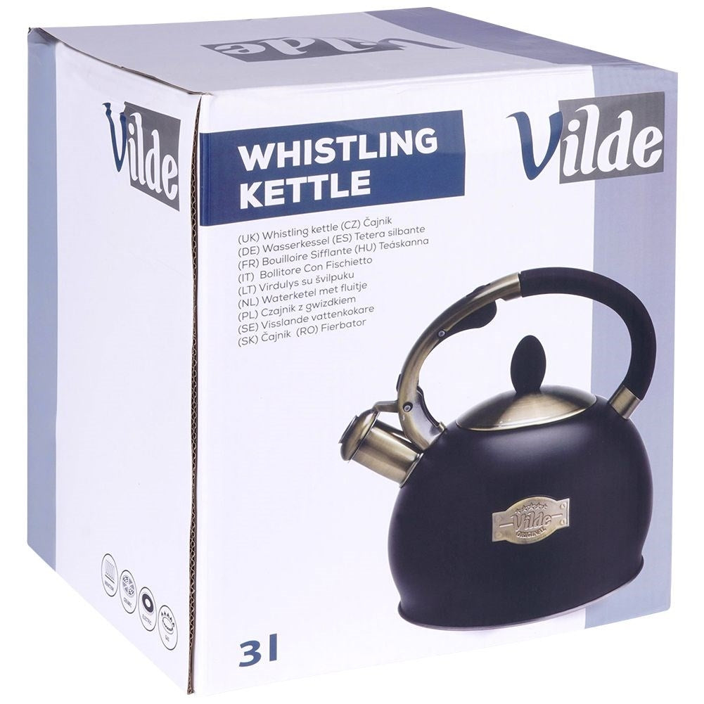 Kettle in Stainless Steel with Automatic Whistle