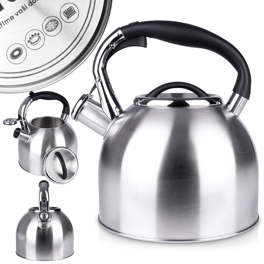 Kettle in Stainless Steel with Automatic Whistle