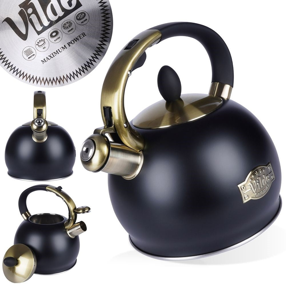 Kettle in Stainless Steel with Automatic Whistle