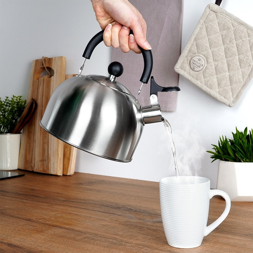 Kettle in Stainless Steel with Whistle and Nylon Handle