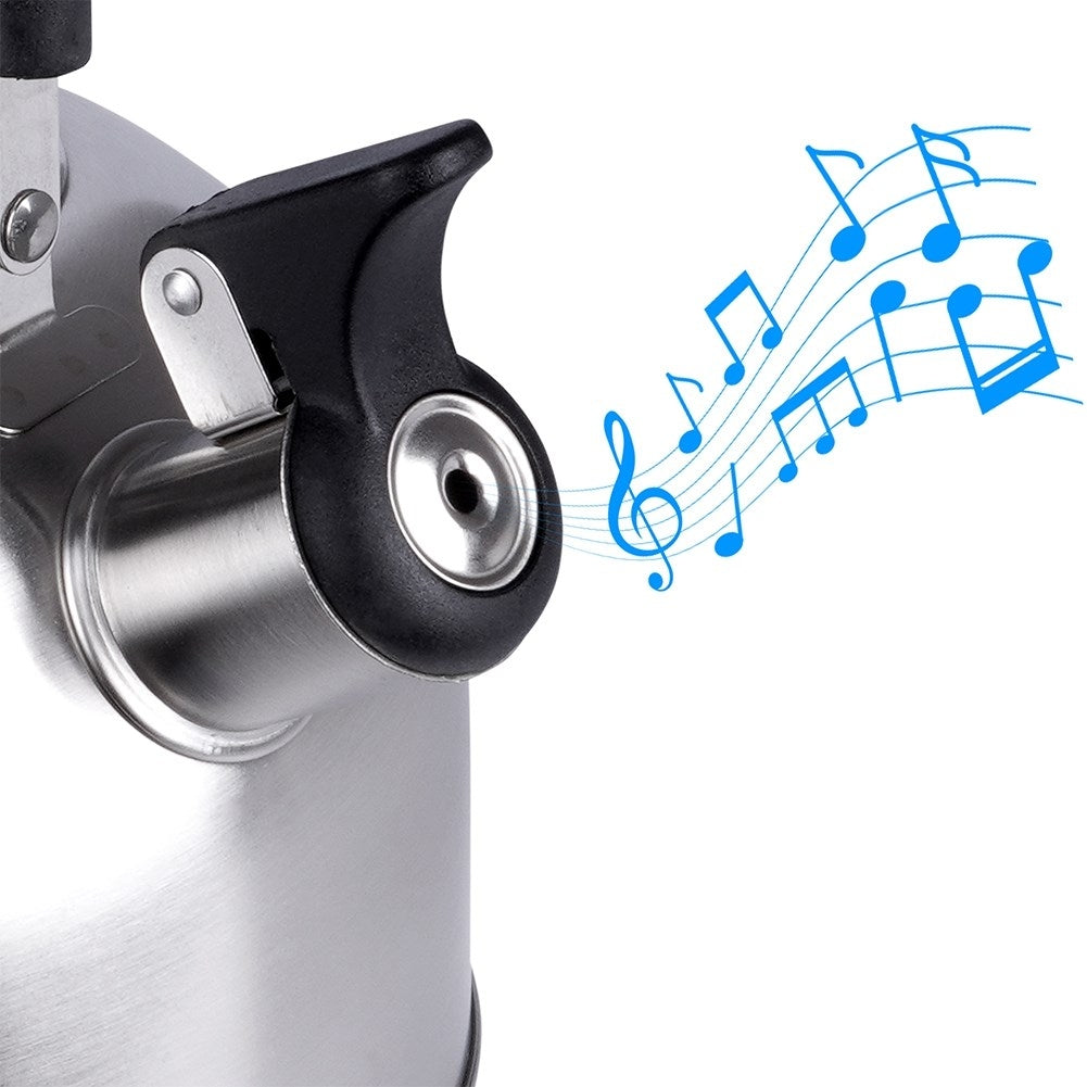 Kettle in Stainless Steel with Whistle and Nylon Handle