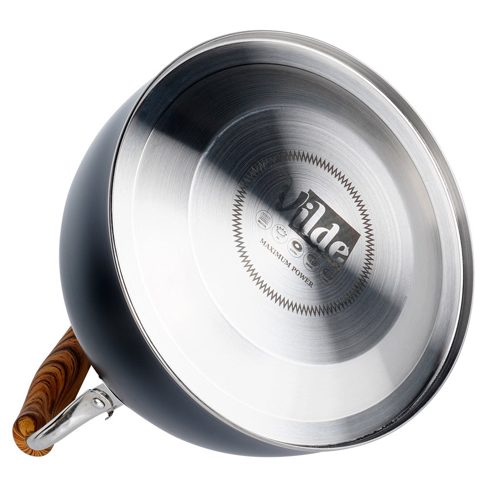Kettle with whistle, steel, black, 2.5 l