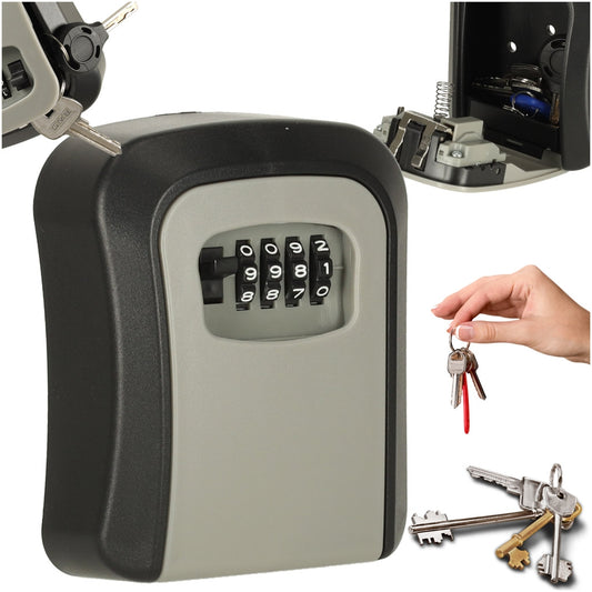 Key Lock Box Wall-Mount Safe with Code Lock