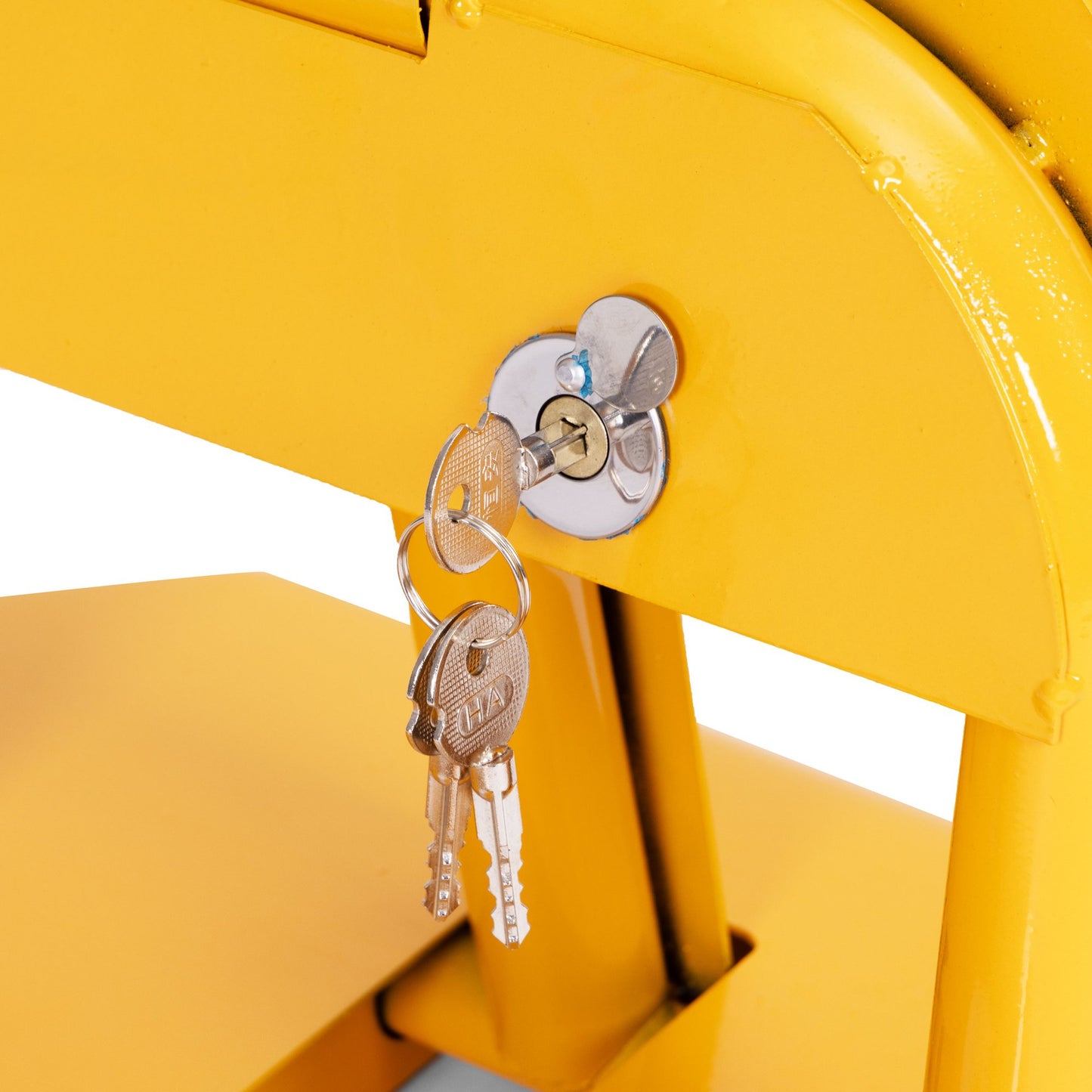 Key-Operated Folding Parking Lock, 30 cm, Reflective