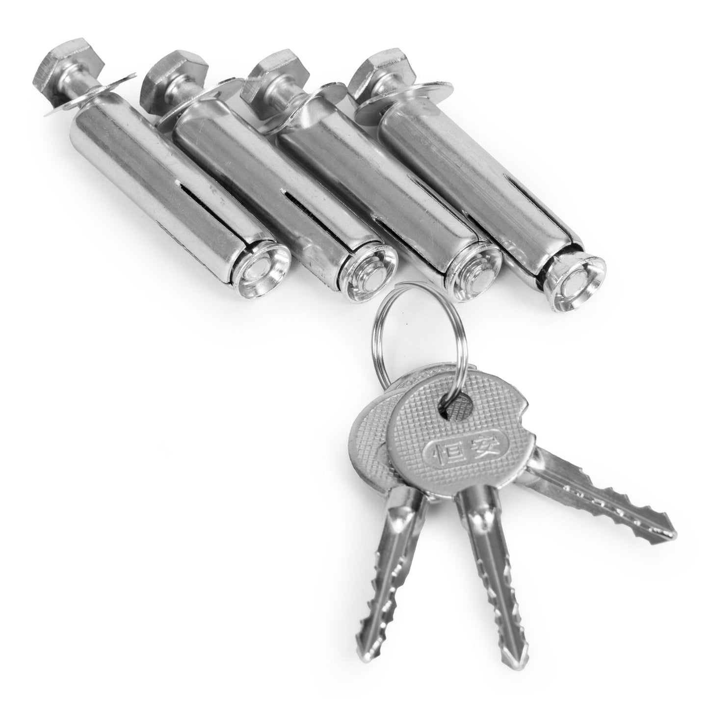 Key-Operated Folding Parking Lock, 30 cm, Reflective