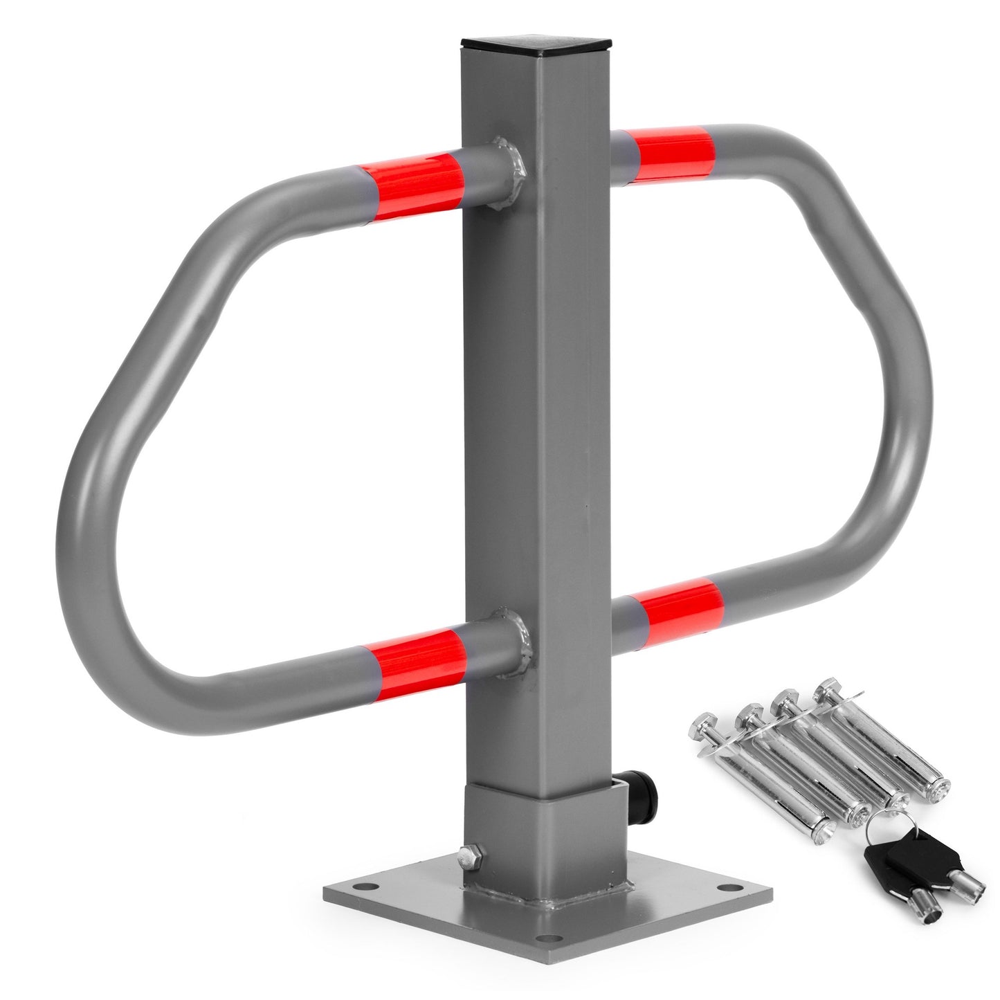 Key-Operated Folding Parking Lock, 50 cm, Reflective