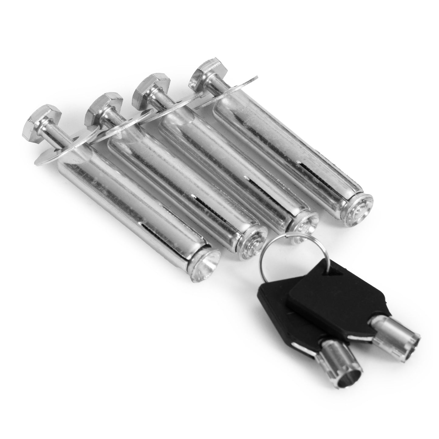 Key-Operated Folding Parking Lock, 50 cm, Reflective