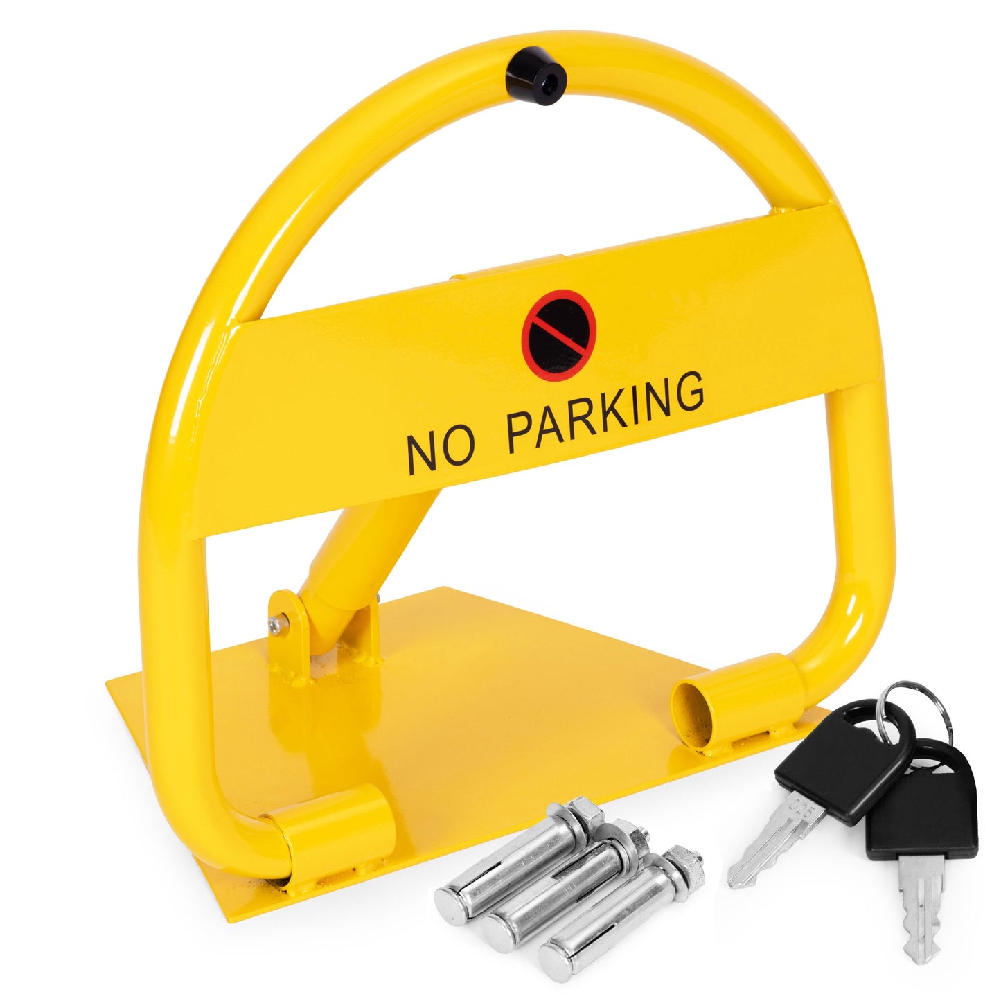 Key-Operated Folding Parking Lock, Iron, 40 cm