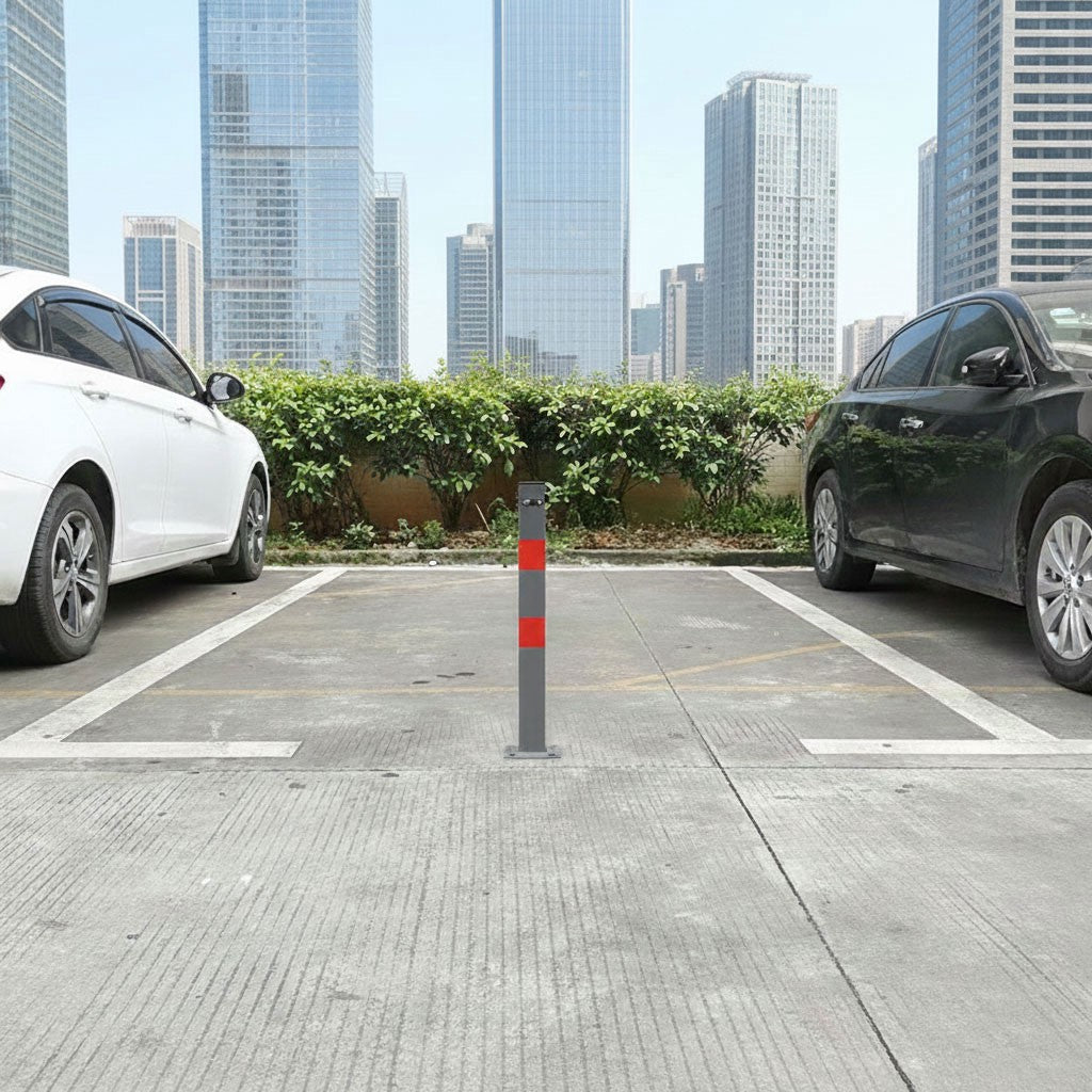 Key-Operated Folding Parking Post, 60 cm Iron