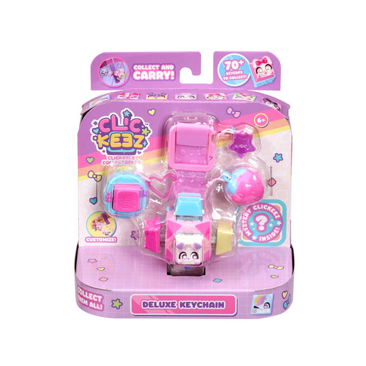 Fidget Keychain with 6 Click Buttons, 14 Interchangeable Parts