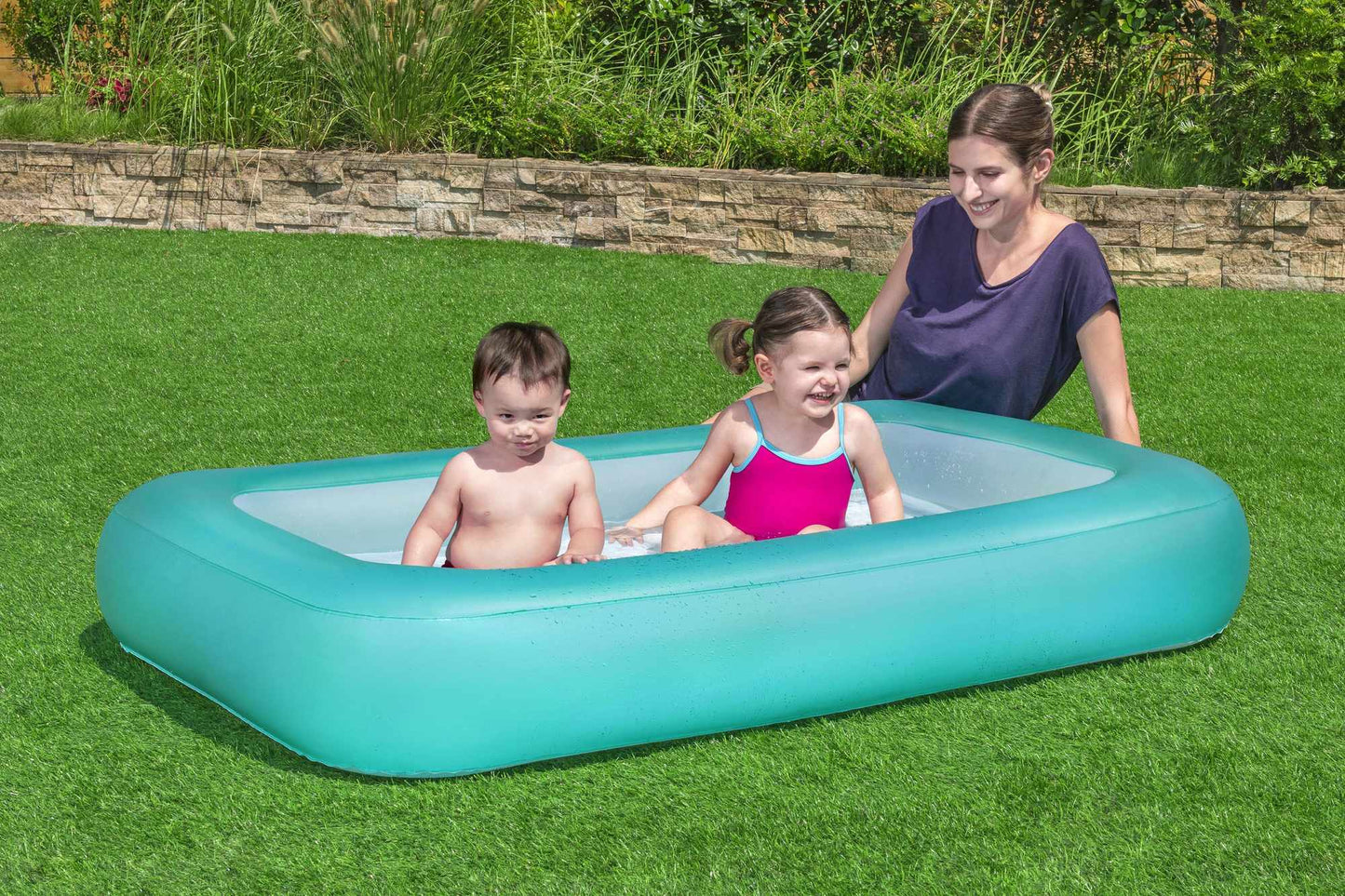 Kiddie Pool with Inflatable Floor, 1.65m x 1.04m x 25cm