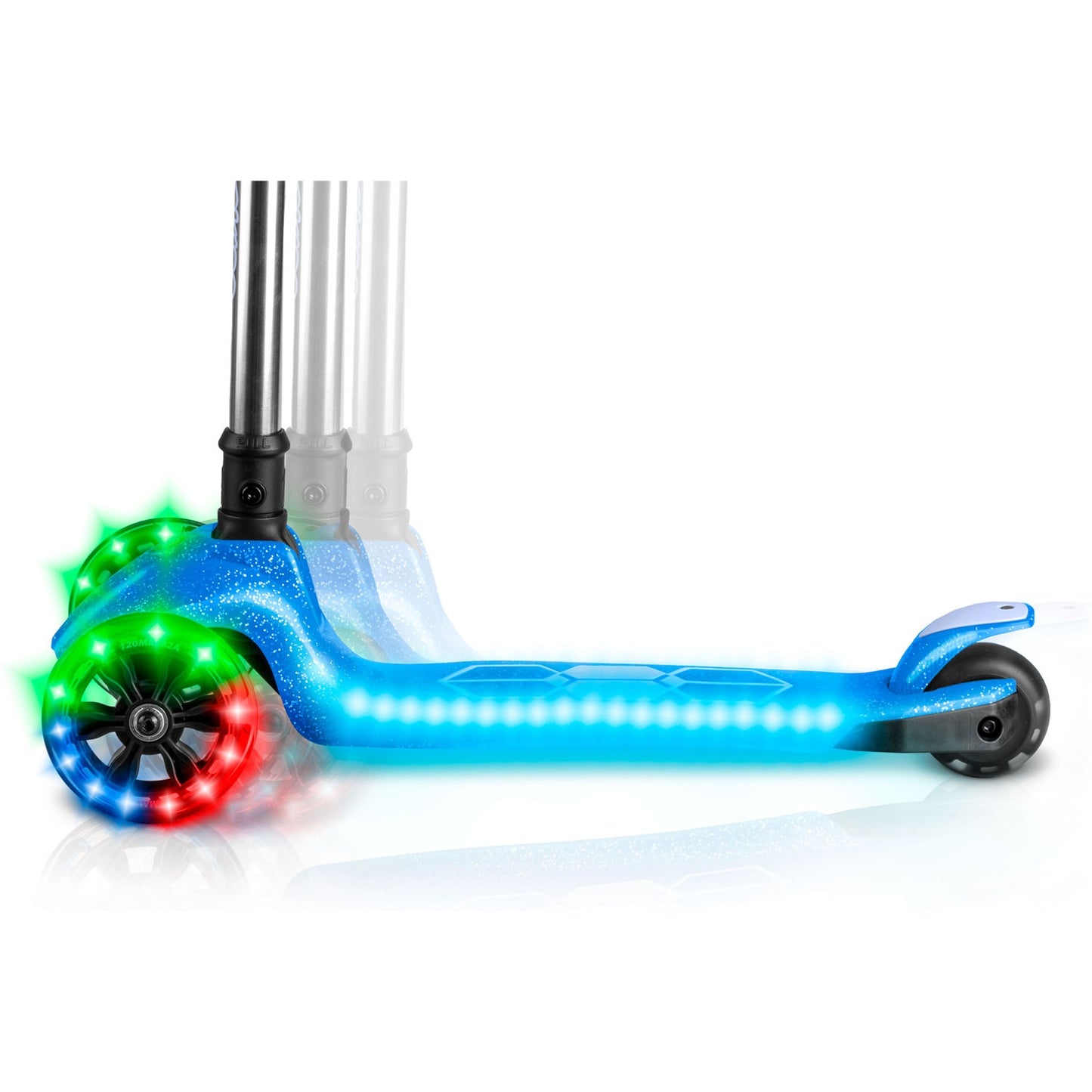 Kids' 3-Wheel Balance Scooter with LED Lights, Blue