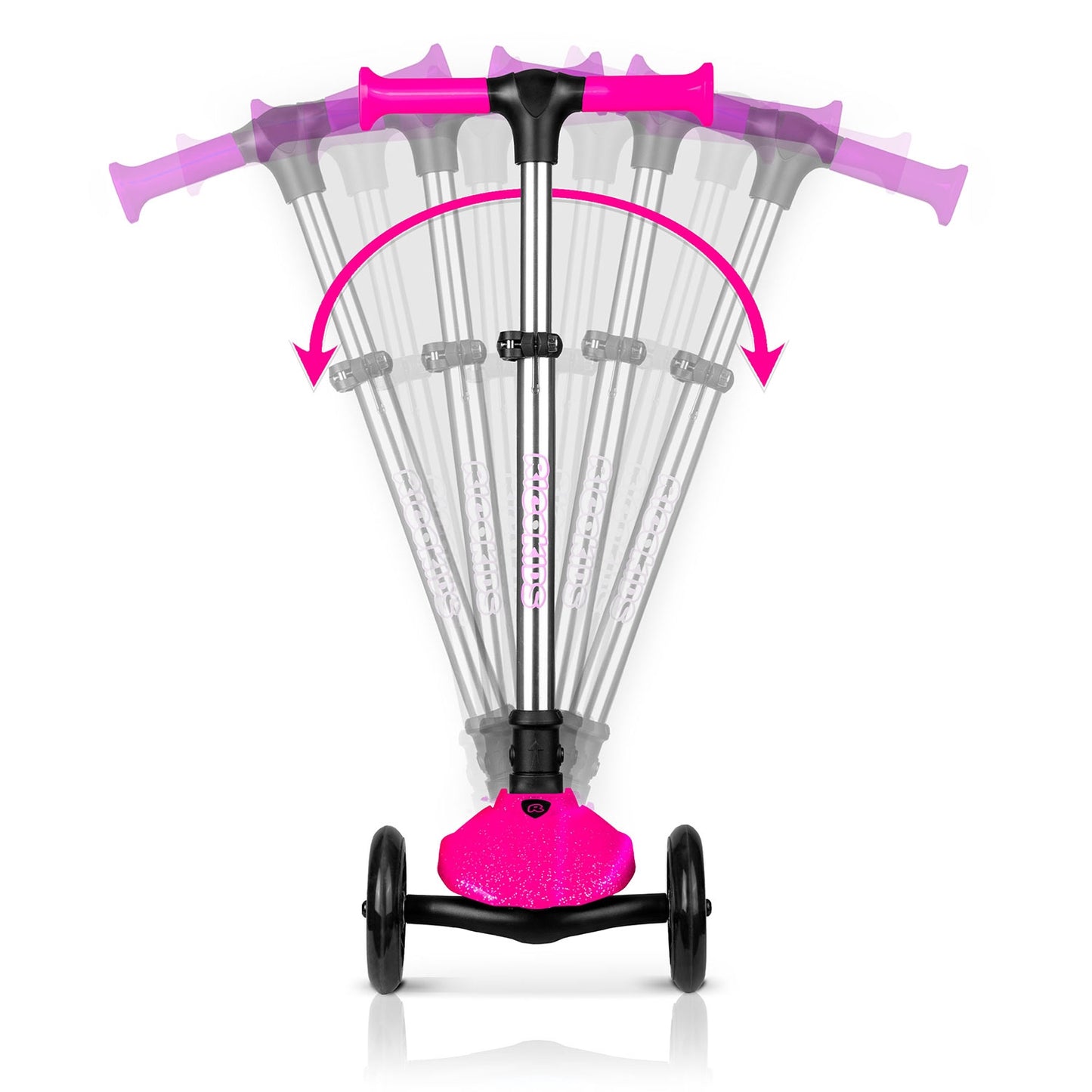 Kids' 3-Wheel Balance Scooter with LED Lights, Pink