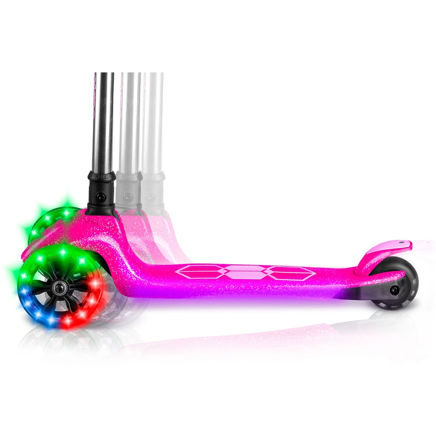 Kids' 3-Wheel Balance Scooter with LED Lights, Pink
