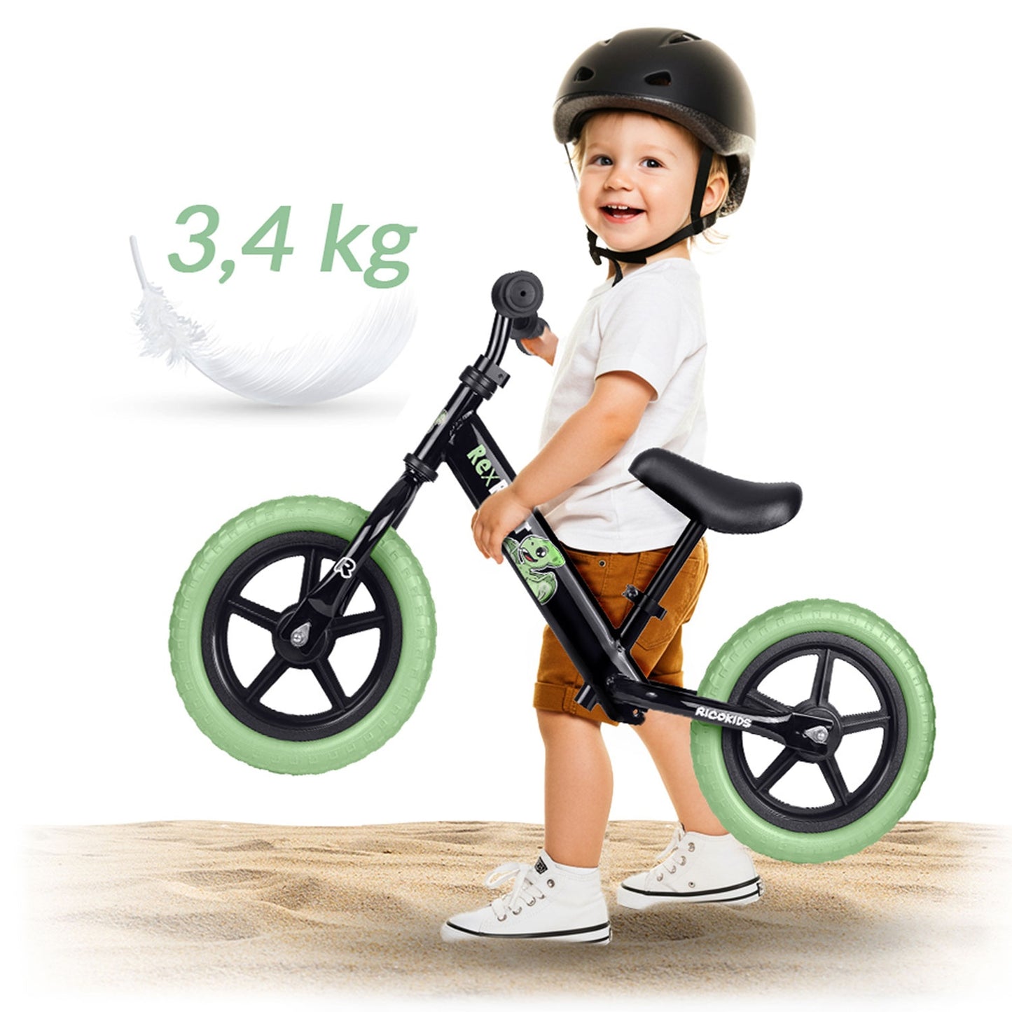 Kids' Balance Bike, Adjustable Seat, Lightweight