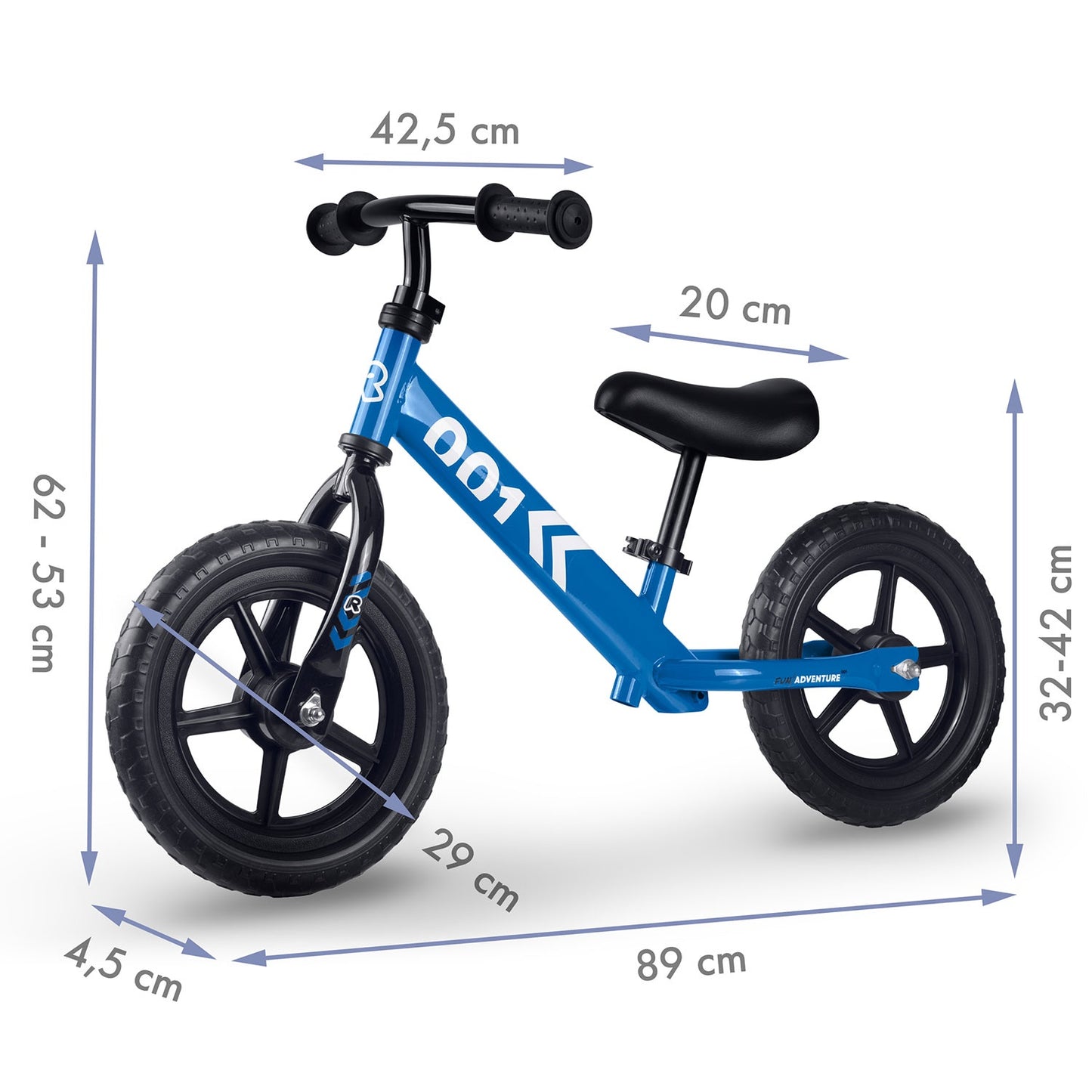 Kids Balance Bike, Adjustable Seat, Lightweight Design