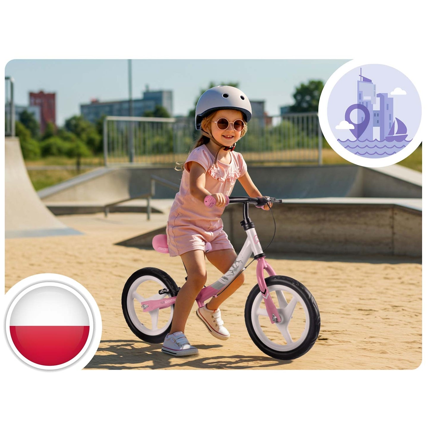 Kids' Balance Bike, Lightweight, Adjustable Seat