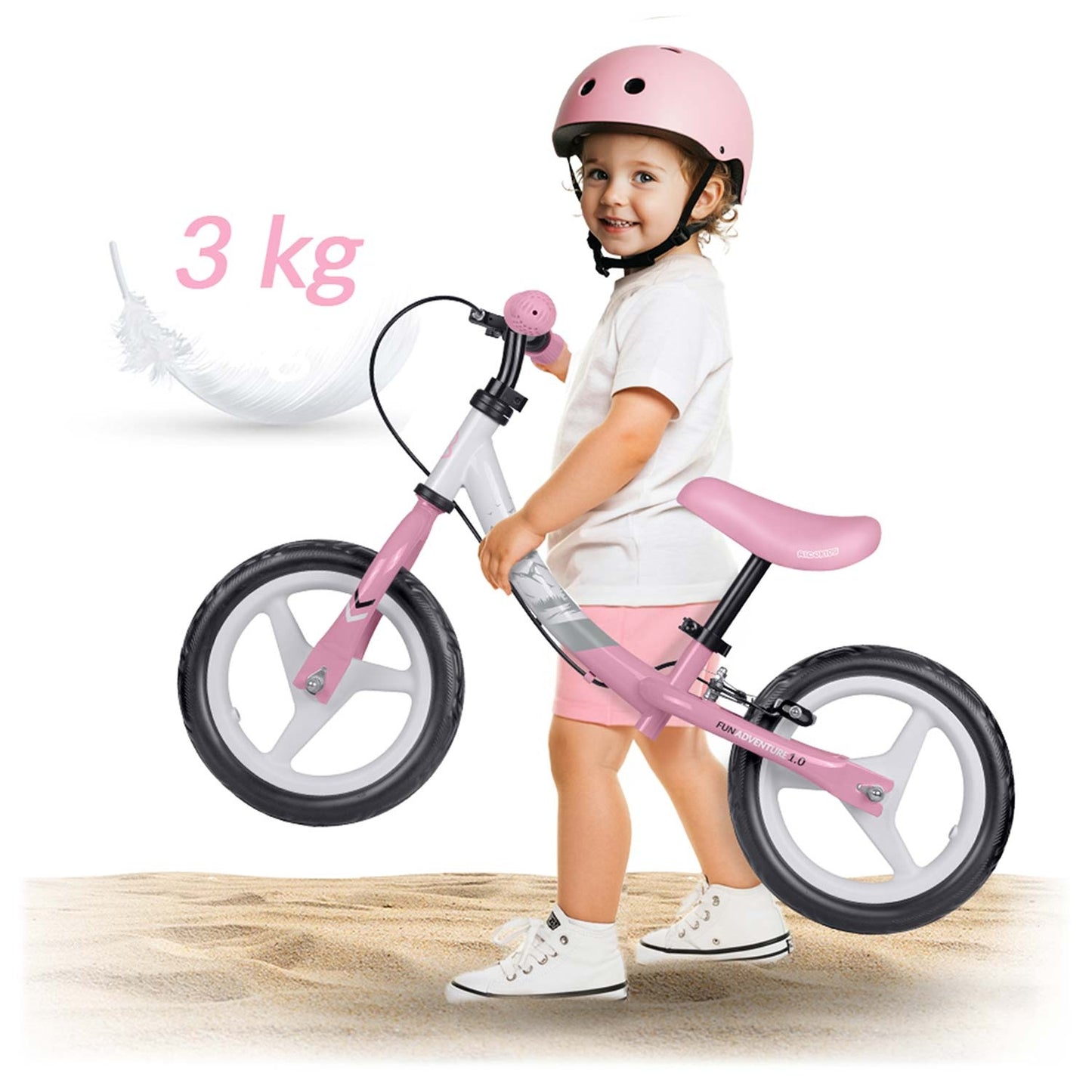 Kids' Balance Bike, Lightweight, Adjustable Seat