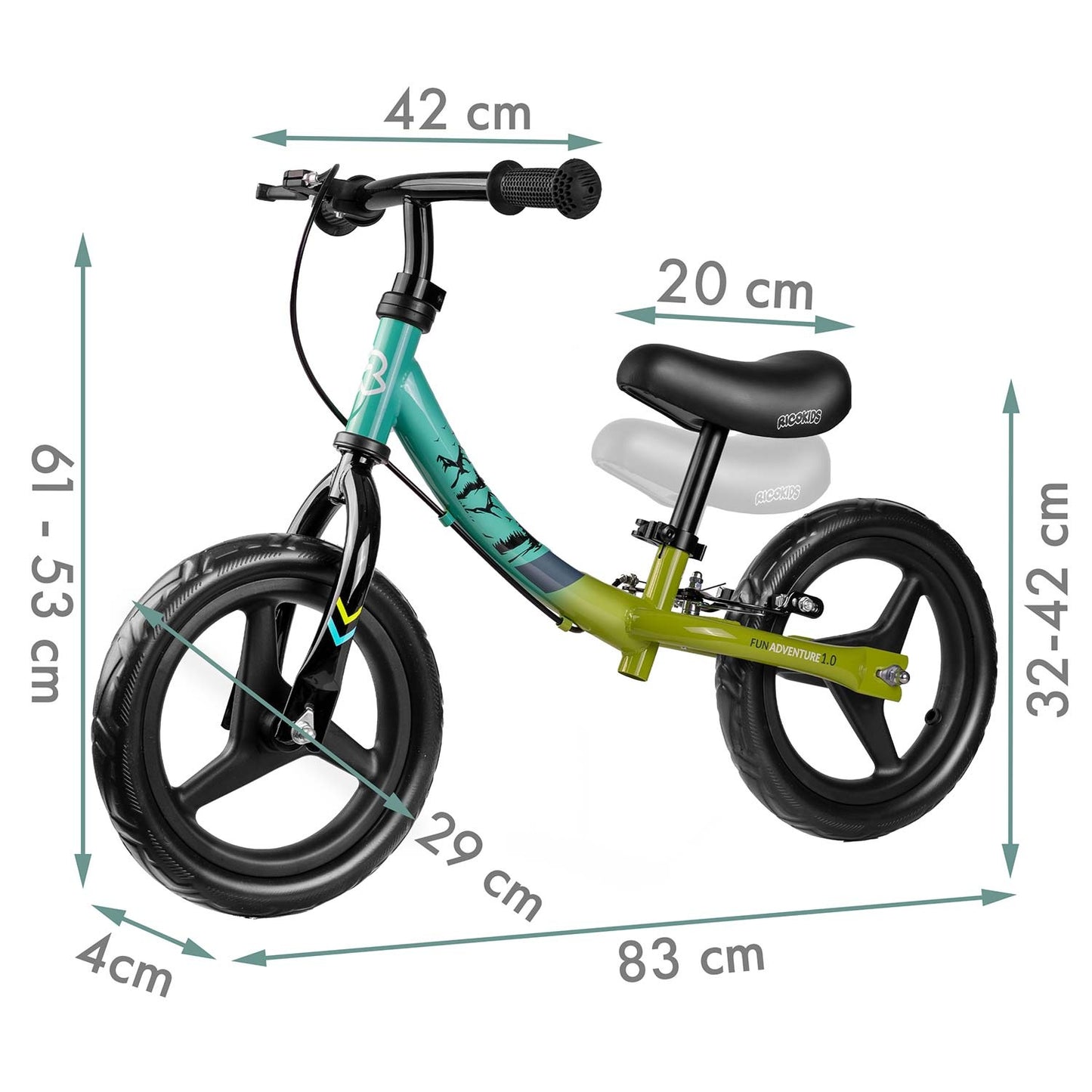 Kids Balance Bike – Lightweight, Adjustable Seat