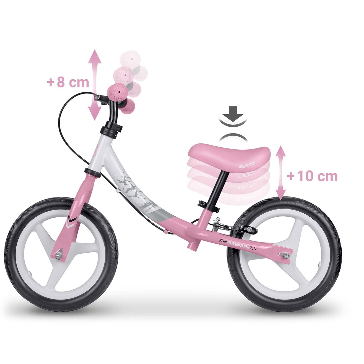 Kids' Balance Bike, Lightweight, Adjustable Seat