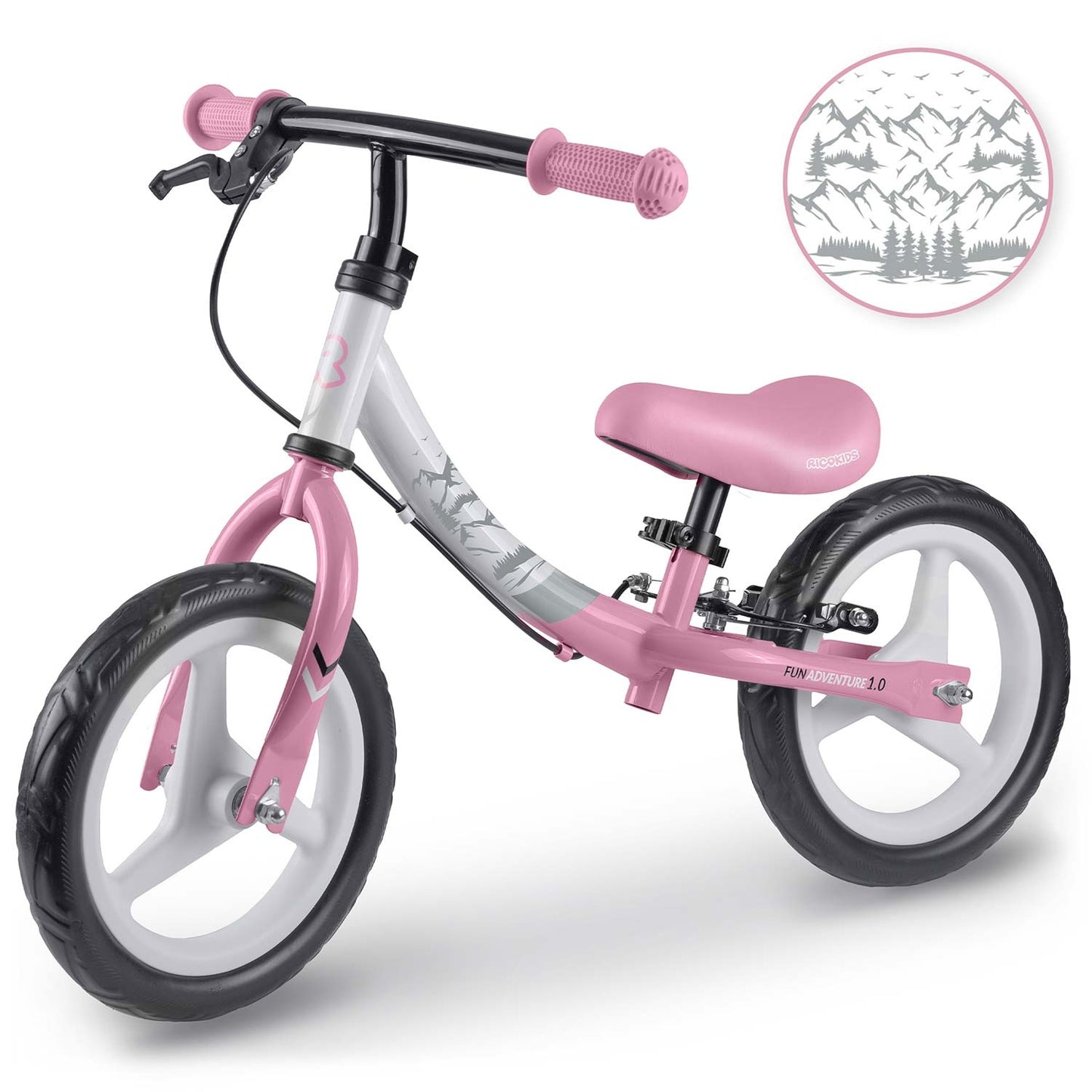 Kids' Balance Bike, Lightweight, Adjustable Seat
