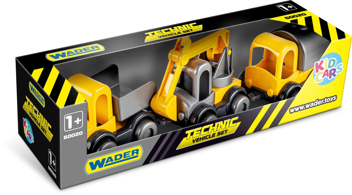 Kids Construction Vehicle Set – Dump Truck, Excavator, Cargo Truck