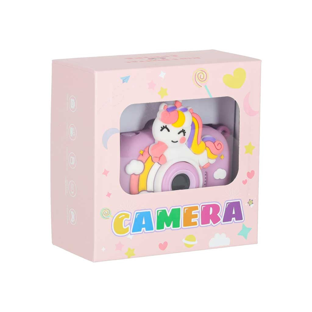Kids Digital Camera, Unicorn Tripod, 1080P, Purple