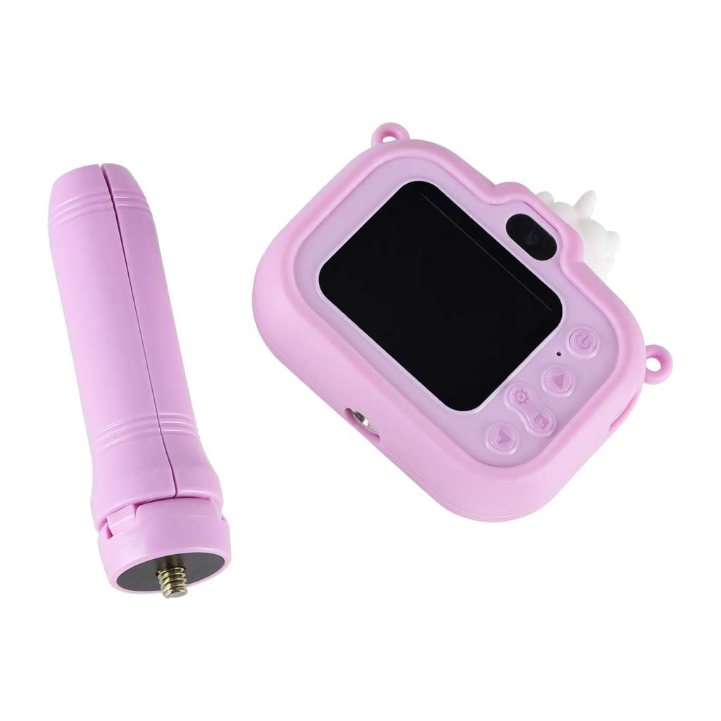 Kids Digital Camera, Unicorn Tripod, 1080P, Purple