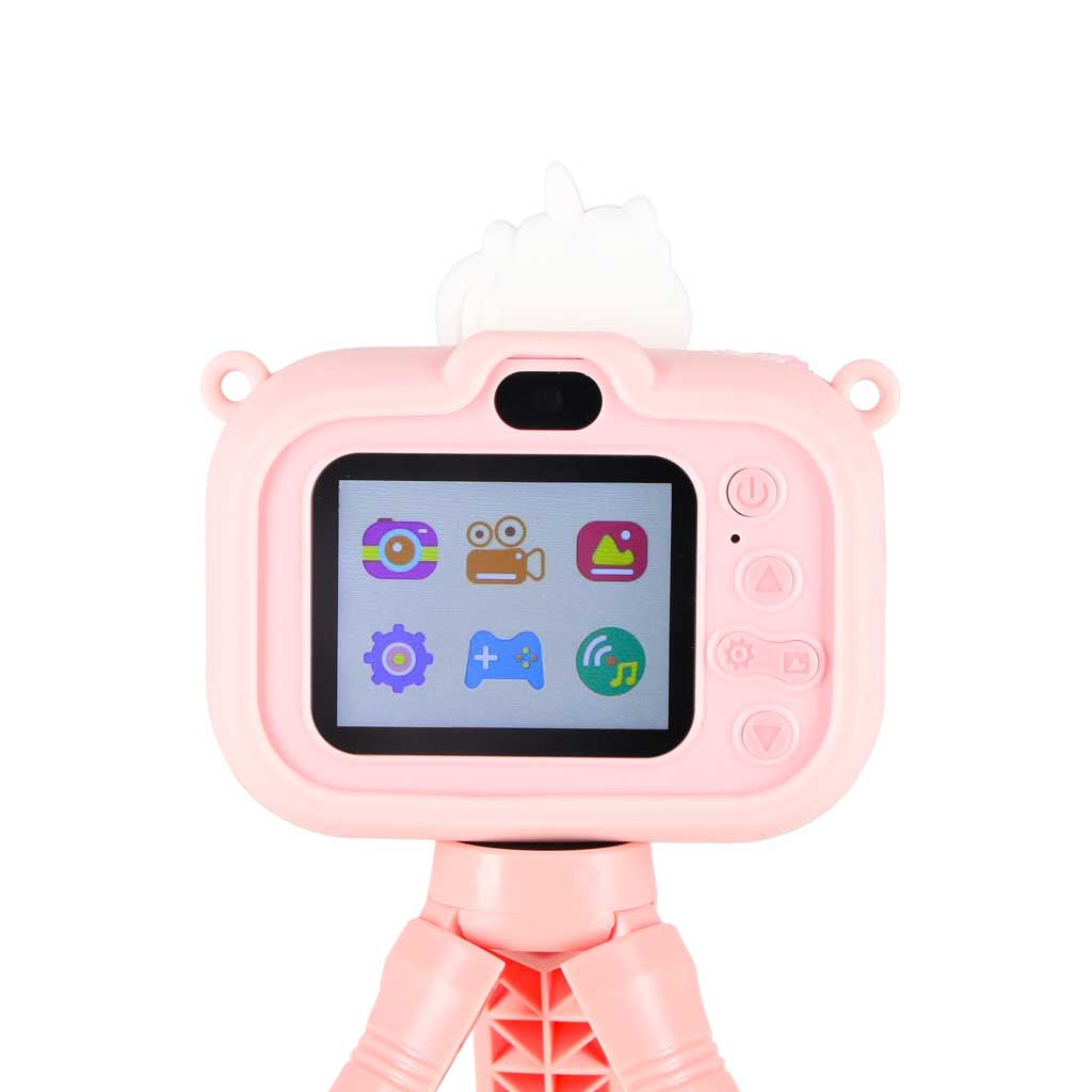 Kids Digital Camera, Unicorn, Tripod, Dual Lens 1080P