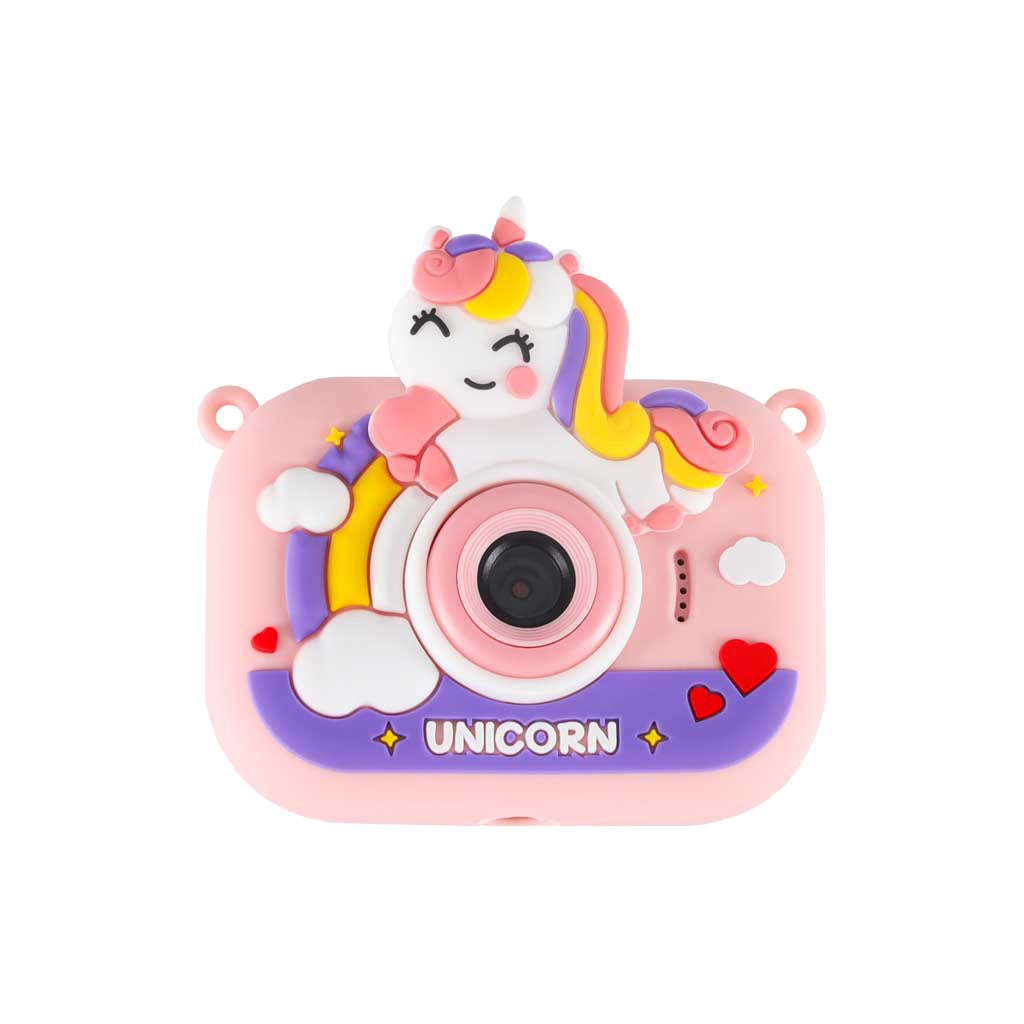 Kids Digital Camera, Unicorn, Tripod, Dual Lens 1080P