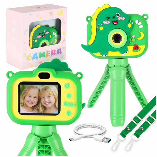 Kids Digital Camera with Tripod, 1080P Dual Lens