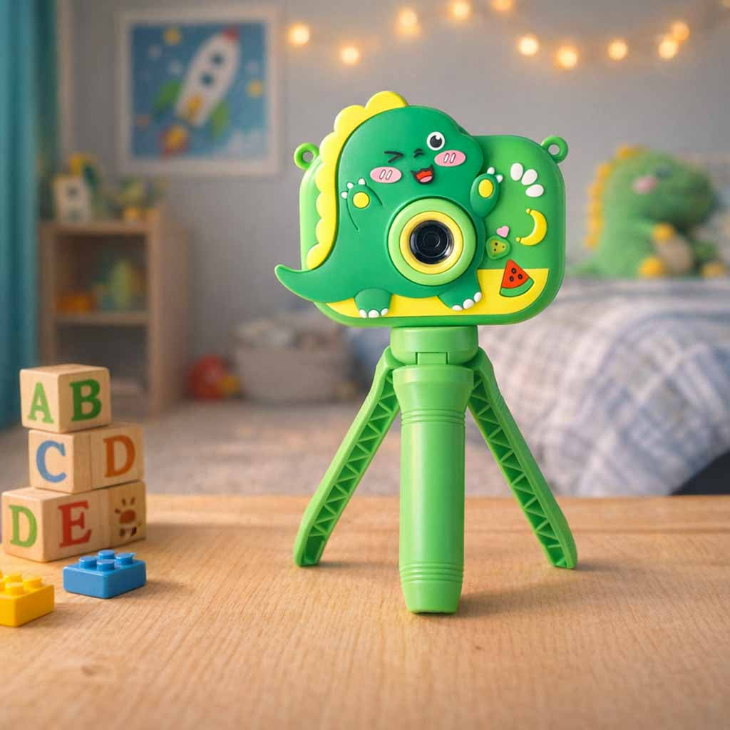 Kids Digital Camera with Tripod, 1080P Dual Lens