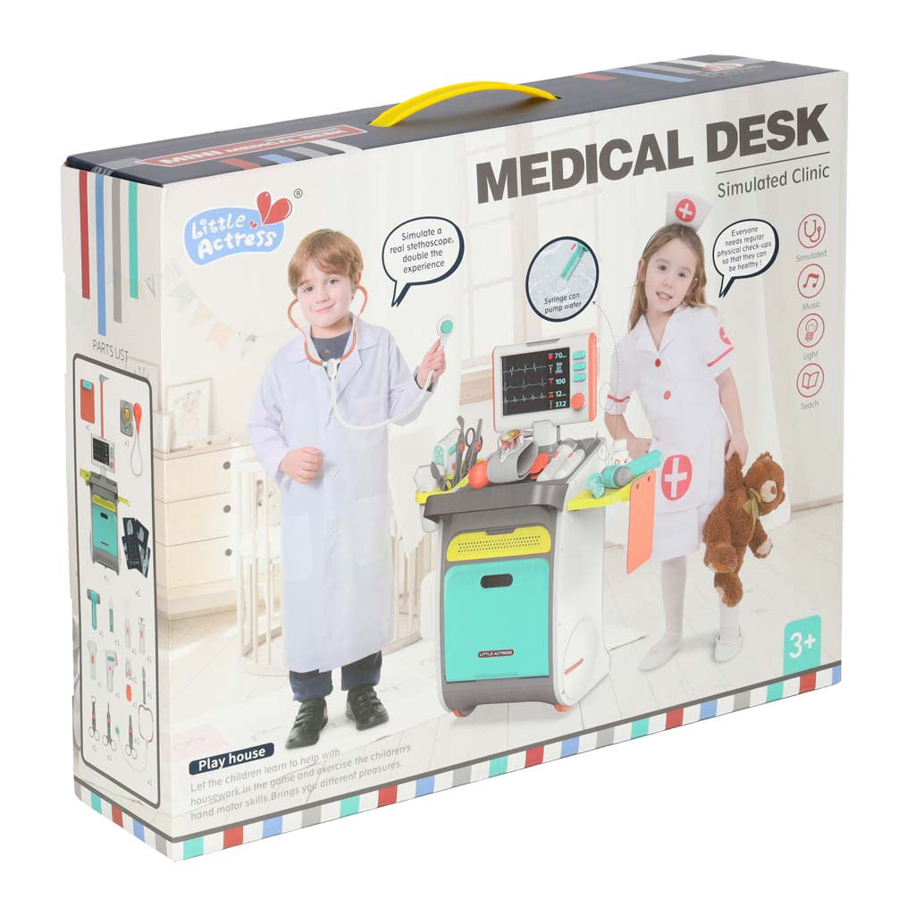Kids Doctor Playset, Interactive Medical Station, Lights Sounds